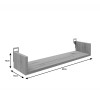 Wall shelf Derva pakoworld  in white color 60x15x10cm