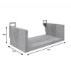 Wall shelf Derva pakoworld  in grey cement color 30x15x10cm