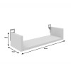 Wall shelf Derva pakoworld  in grey cement color 45x15x10cm