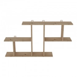 Wall shelf Vertoura pakoworld in oak color 116x18.5x60cm Wall shelf Vertoura pakoworld in oak color 116x18.5x60cm