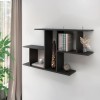 Wall shelf Vertoura pakoworld  in dark grey color 116x18.5x60cm