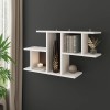 Wall shelf Vertoura pakoworld  in white color 116x18.5x60cm