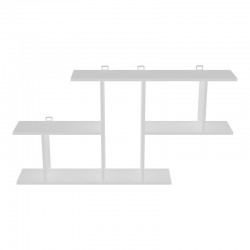 Wall shelf Vertoura pakoworld in white color 116x18.5x60cm Wall shelf Vertoura pakoworld in white color 116x18.5x60cm