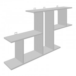 Wall shelf Vertoura pakoworld in white color 116x18.5x60cm Wall shelf Vertoura pakoworld in white color 116x18.5x60cm