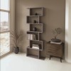 Bookcase Sezen pakoworld  in mocha color 70x24x191.5cm