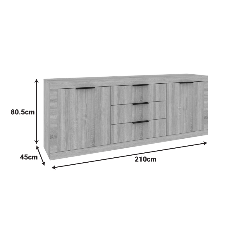 Doha pakoworld buffet in white color 210x45x80.5cm Doha pakoworld buffet in white color 210x45x80.5cm