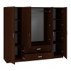 Royal pakoworld four-leaf wardrobe wenge 200x58x177cm