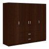 Royal pakoworld four-leaf wardrobe wenge 200x58x177cm
