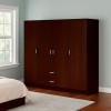 Royal pakoworld four-leaf wardrobe wenge 200x58x177cm