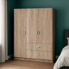 Royal pakoworld three-leaf wardrobe sonoma 150x58x177cm