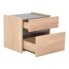 Bed side Comcie pakoworld in natural with grey color 50x42x45.5cm