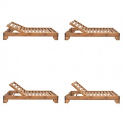 Sunlounger Zalka pakoworld L1 in walnut color 66x197x28cm Sunlounger Zalka pakoworld L1 in walnut color 66x197x28cm