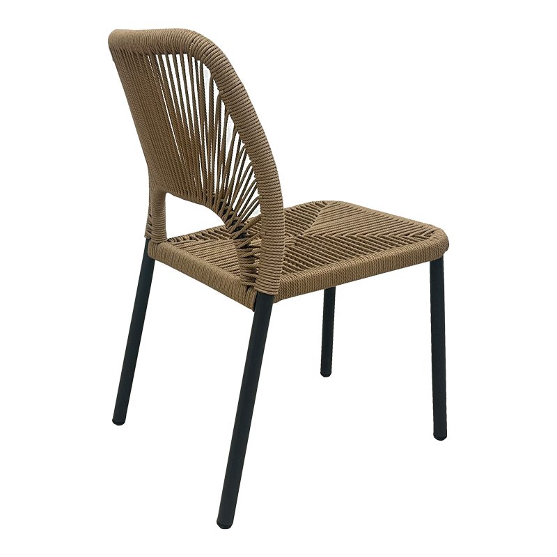 Aluminum chair Norture pakoworld stackable anthracite frame-natural rattan 45x63x82cm Aluminum chair Norture pakoworld stackable anthracite frame-natural rattan 45x63x82cm