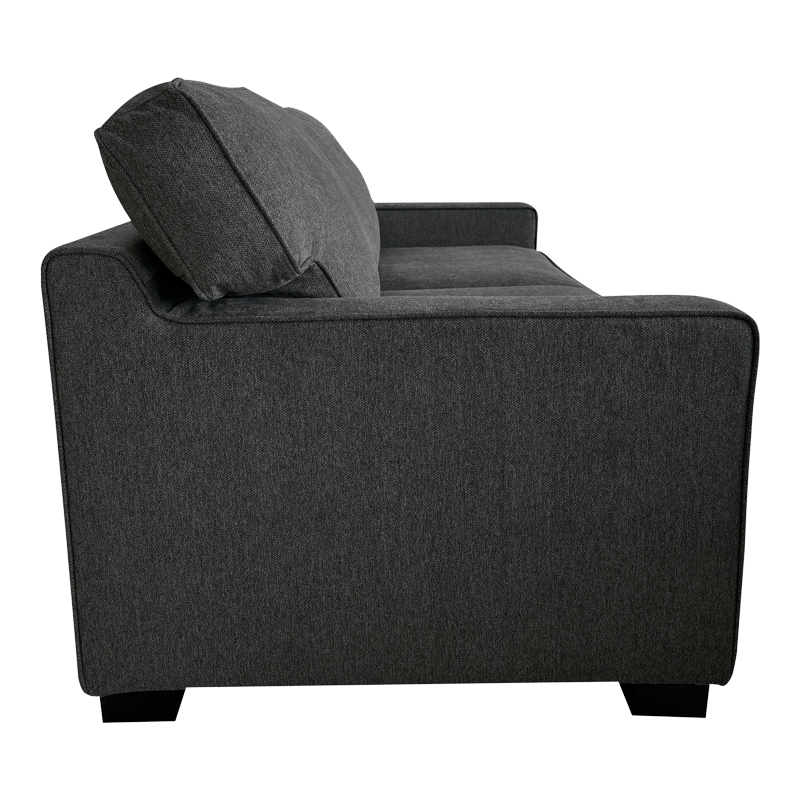 Sofa-bed two-seater Polaris pakoworld fabric in dark grey color 181x91x83cm Sofa-bed two-seater Polaris pakoworld fabric in dark grey color 181x91x83cm
