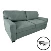 Two-seater sofa bed with foldable mattress Polaris pakoworld pistachio fabric 181x91x83cm