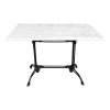 Zosal marble table pakoworld cast iron in white-black shade 110x70x71.8cm