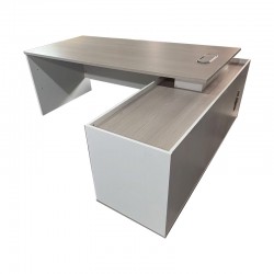 Professional work corner desk Armadi pakoworld sonoma-white 180x80x75cm Professional work corner desk Armadi pakoworld sonoma-white 180x80x75cm