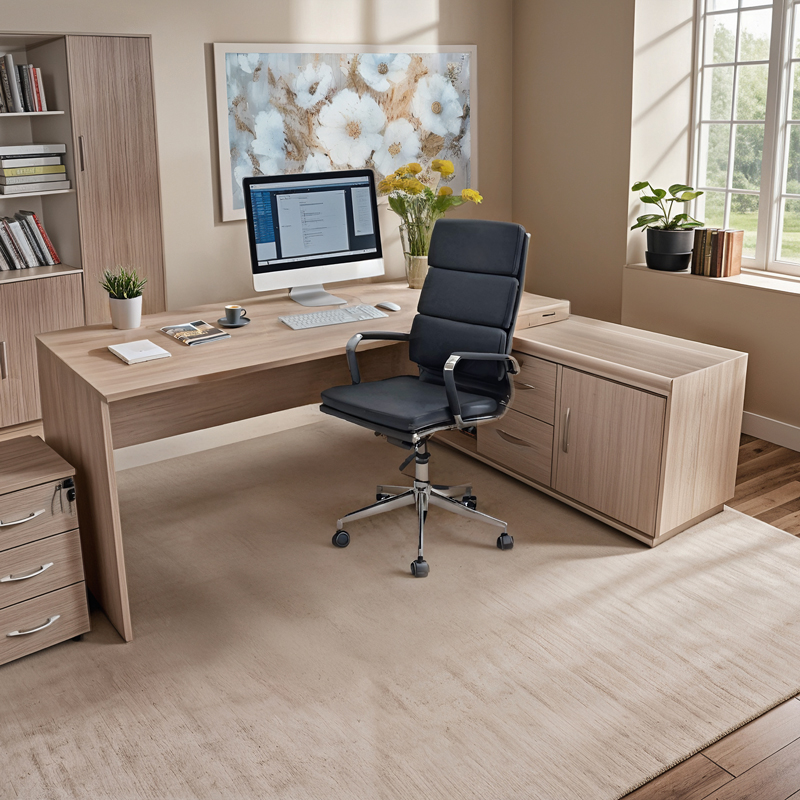 Professional work corner desk Armadi pakoworld sonoma-white 200x90x75cm Professional work corner desk Armadi pakoworld sonoma-white 200x90x75cm