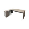Professional work reversible corner desk Armadi pakoworld sonoma-white 140x70x75cm