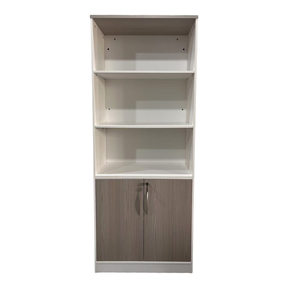 Office bookcase Armadi pakoworld in sonoma-white color 80x40x200cm