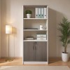 Office bookcase Armadi pakoworld in sonoma-white color 80x40x200cm