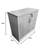 Office cabinet Armadi pakoworld in sonoma-white color 80x40x80cm