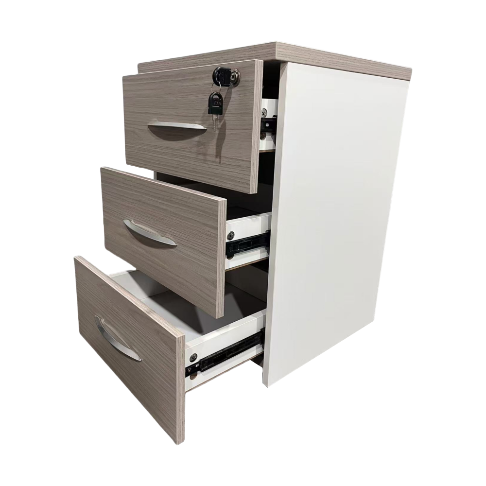 Armadi pakoworld desk drawer on wheels in sonoma-white shade 40x40x55cm