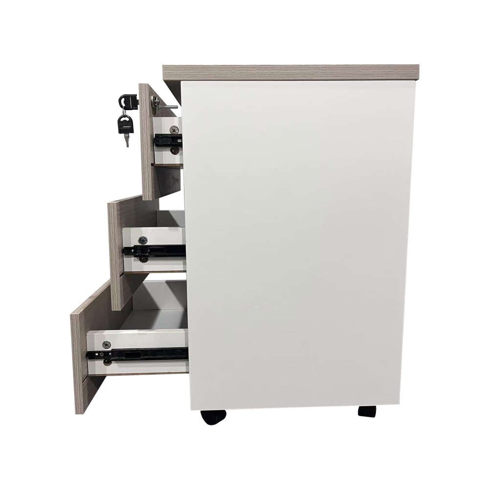 Armadi pakoworld desk drawer on wheels in sonoma-white shade 40x40x55cm