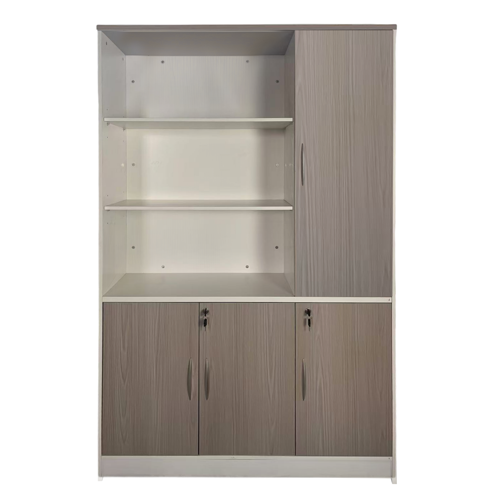 Office bookcase Armadi pakoworld in sonoma-white color 120x40x200cm