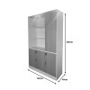 Office bookcase Armadi pakoworld in sonoma-white color 120x40x200cm
