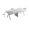 Meeting table Stark pakoworld in oak-beige shade 200x120x75cm