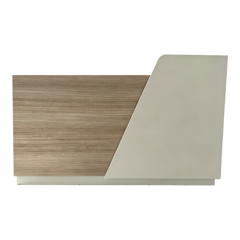 Γραφείο reception Kalu pakoworld σε oak-μπεζ απόχρωση 180x60x105εκ
