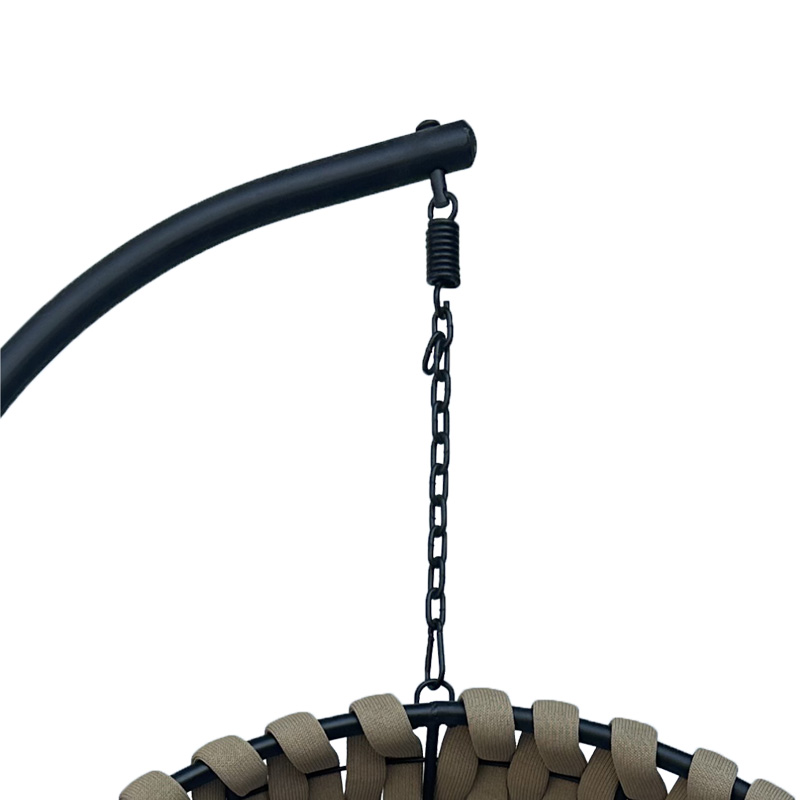 Makito pakoworld swing nest with black metal base - pvc in beige- grey color 100x105x195cm Makito pakoworld swing nest with black metal base - pvc in beige- grey color 100x105x195cm