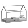 Children's bed Nino Montessori type pakoworld pine wood in grey shade 90x190cm
