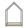 Children's bed Nino Montessori type pakoworld pine wood in grey shade 90x190cm