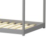 Children's bed Nino Montessori type pakoworld pine wood in grey shade 90x190cm