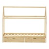Children's bed Mellin Montessori type with 2 drawers pakoworld pine wood in a natural shade 90x190cm
