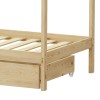 Children's bed Mellin Montessori type with 2 drawers pakoworld pine wood in a natural shade 90x190cm