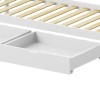 Children's bed Mellin Montessori type with 2 drawers pakoworld pine wood in white shade 90x190cm