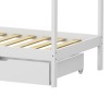 Children's bed Mellin Montessori type with 2 drawers pakoworld pine wood in white shade 90x190cm