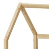 Bambie children's bed with railing Montessori type pakoworld pine wood in natural shade 70x140cm