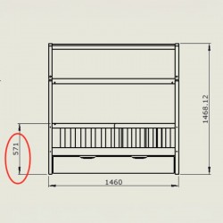 Montessori-style Bendina children\'s bed with drawer pakoworld pine wood in natural shade 70x140cm