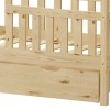 Montessori-style Bendina children's bed with drawer pakoworld pine wood in natural shade 70x140cm