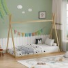 Montessori style Lilly children's bed pakoworld natural shade pine wood 90x190cm