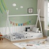 Montessori style Lilly children's bed pakoworld white shade pine wood 90x190cm