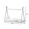 Montessori style Lilly children's bed pakoworld white shade pine wood 90x190cm