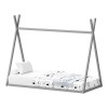 Montessori style Lilly children's bed pakoworld grey shade pine wood 90x190cm