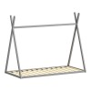 Montessori style Lilly children's bed pakoworld grey shade pine wood 90x190cm
