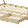 Lalitto children's bed with Montessori-style storage pakoworld pine wood in a natural shade 90x190cm