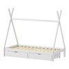 Lalitto children's bed with Montessori-style storage pakoworld pine wood in white shade 90x190cm